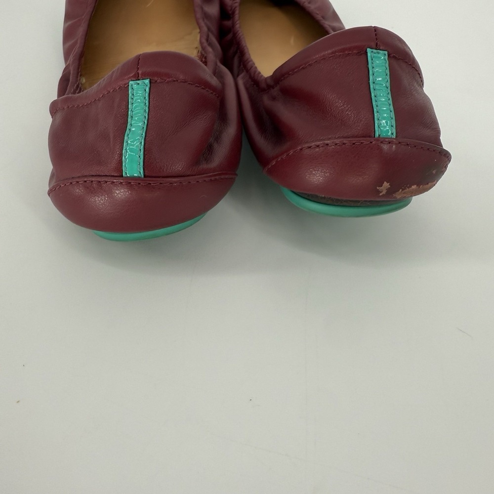 TIEKS GARVELLI BALLET FLAT, ROUND TOE, LEATHER BURGUNDY CLASSIC SIZE 11 - Picture 6 of 8